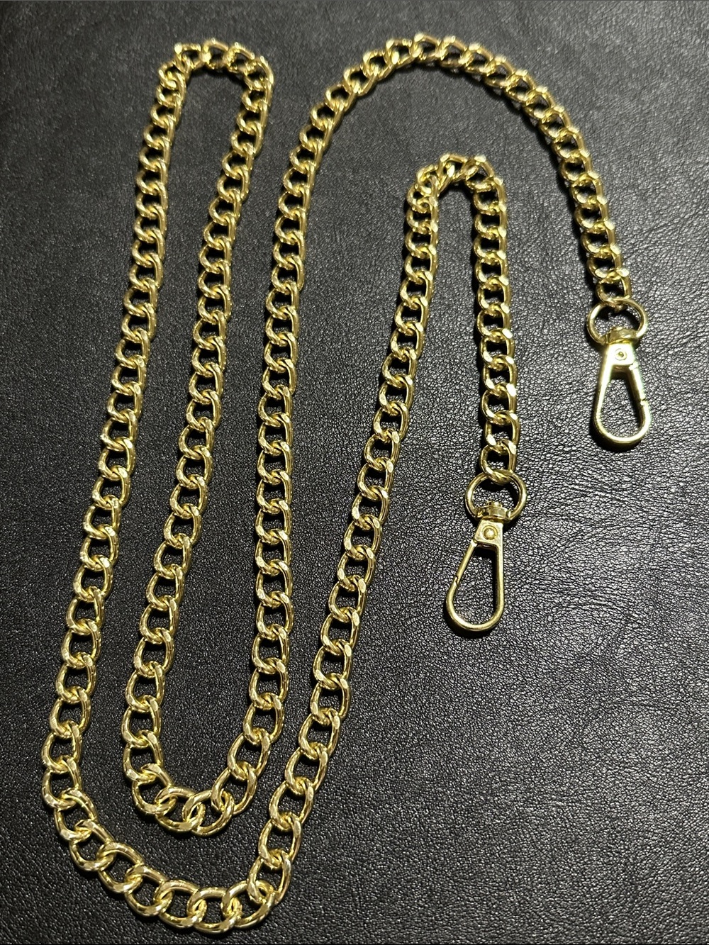 Gold Tone 48” Crossbody Bag Chain Strap